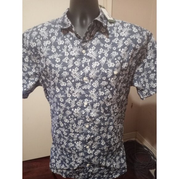Hawker Rye Other - New Hawker Rye Mens Large L Button Down Shirt Blue Floral Cotton Regular Fit NWT